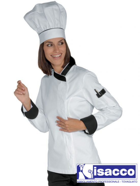 WOMAN CHEF JACKET WHITE WITH SNAPS 100% COTTON 35,96€