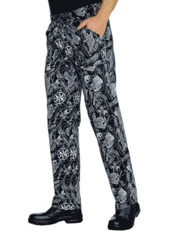 PRINTED TROUSERS WITH ELASTIC WAIST POLYESTER AND COTTON 34,72€