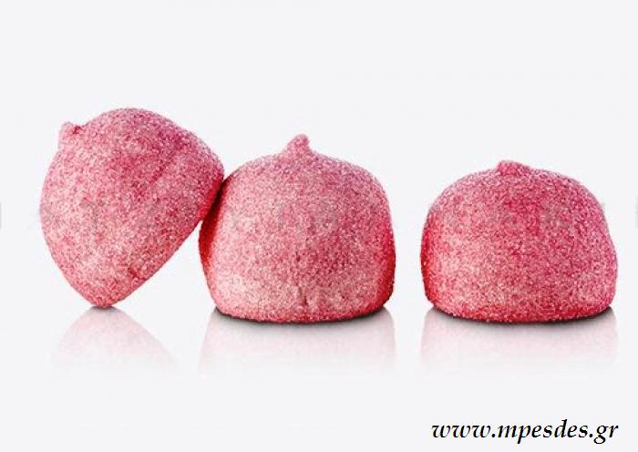 Marshmallows μπάλα ροζ. Σακούλα 1kg. 100-110 τεμ / κιλό.
