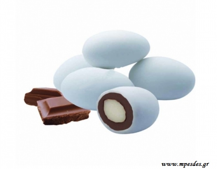  Choco almond γάλακτος της εταιρείας Χατζηγιαννάκη με ολόκληρο καβουρδισμένο αμύγδαλο & σοκολάτα (55% κακάο) με λεπτή επικάλυψη ζάχαρης. Τεμάχια/κιλό: 200-220